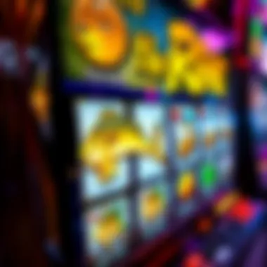 Close-up of the gameplay screen featuring unique symbols and features