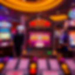 Vibrant display of a Catch the Big One slot machine in a Las Vegas casino