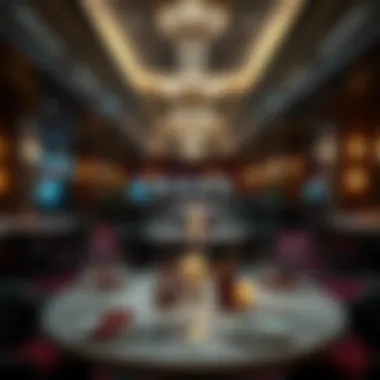 Gourmet Dining in Casinos Elegant dining setup in a casino restaurant