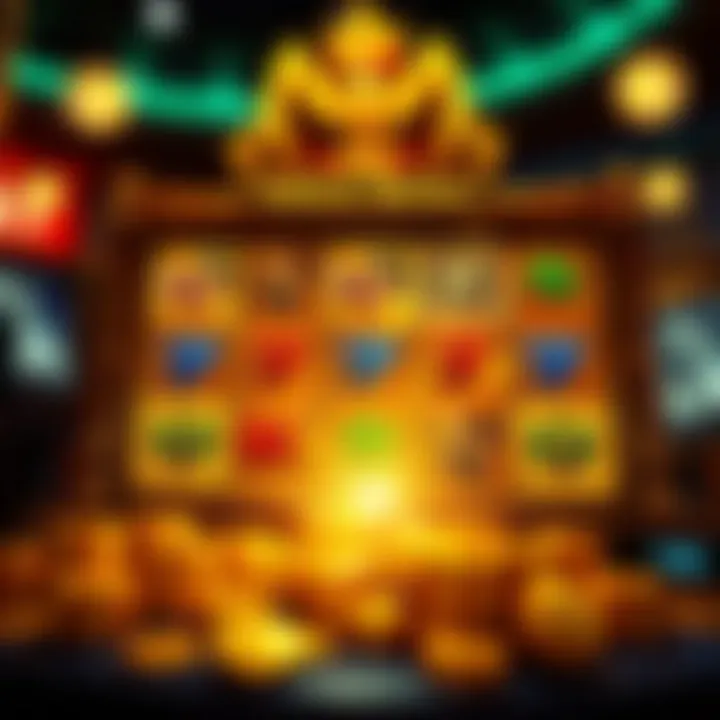 A strategic layout of a slot game highlighting various gameplay mechanics and winning potentials