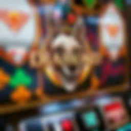 Intricate design of the Diamond Dog slot machine interface