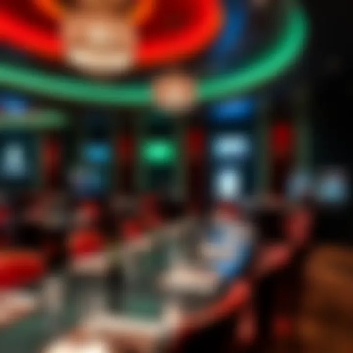 Eating area with diverse dining options available at the casino