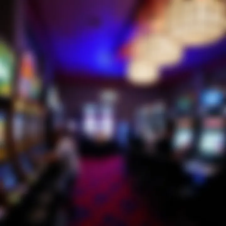 Interior gaming area filled with slot machines and players