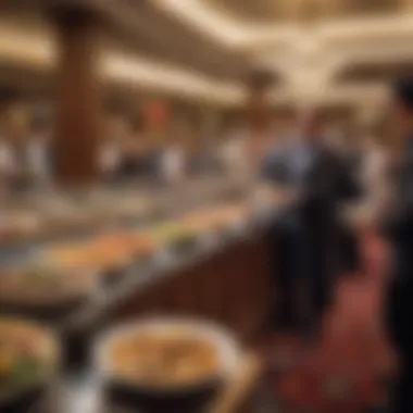 Guests enjoying a lavish buffet experience in Las Vegas