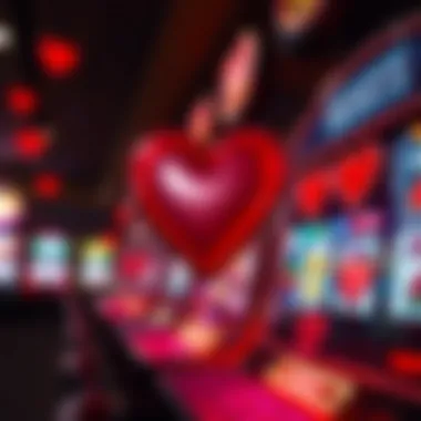 Heart motifs represented in various forms within gaming culture