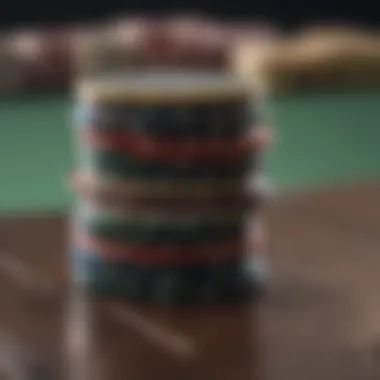 Gambling chips stacked on a table