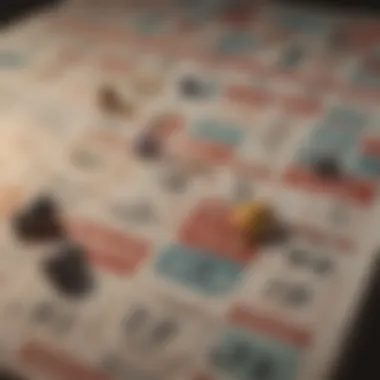 Bingo cards spread on a table