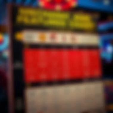 An informative chart illustrating the mechanics and features of Caesars Rewards Slots