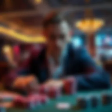 Visual representation of player psychology and decision-making in gambling.