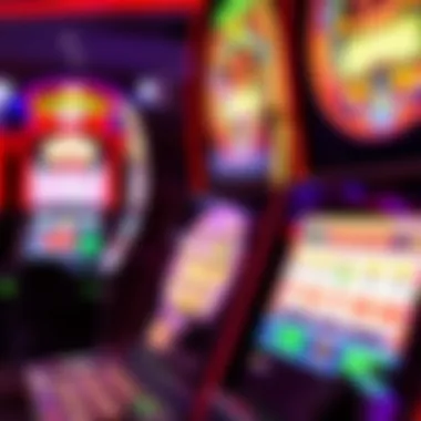 Close-up view of a slot machine featuring advanced technology and interactive elements