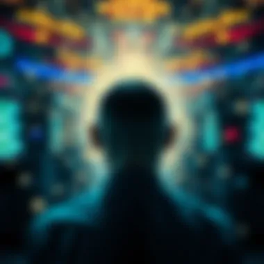 An abstract depiction of the psychological effects of winning a lottery.