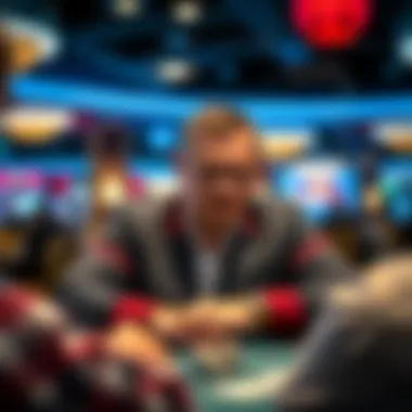 Gus Hansen in a poker tournament setting