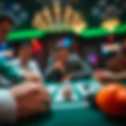 Dynamic gameplay of Blackout Bingo with vibrant cards and colorful markers