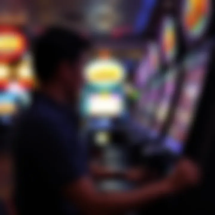 Player strategies showcased at a slot arcade