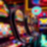 Vibrant slot machine display with unique themes