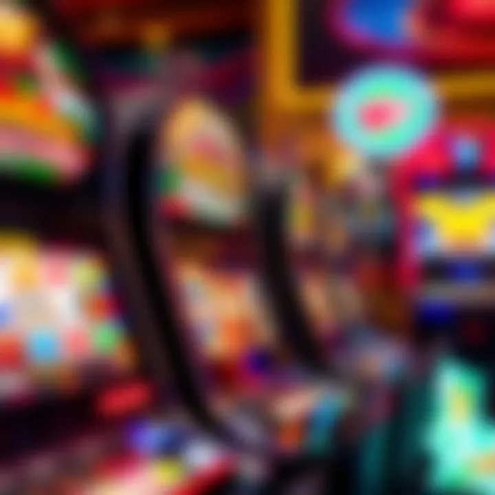 Vibrant slot machine display with unique themes