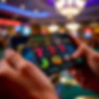 A modern online slots interface on a mobile device