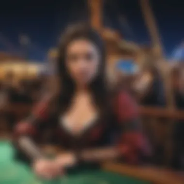 Captivating Live Performances An engaging live performance on the pirate ship, captivating the audience.
