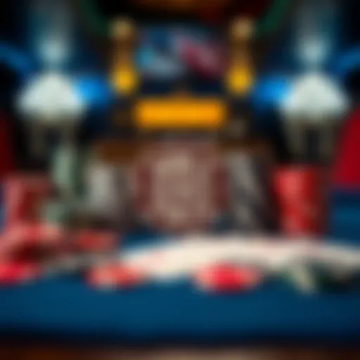 An elegant display of a World Series of Poker Set featuring chips and cards