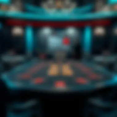 A beautifully arranged poker table ready for a World Series of Poker game