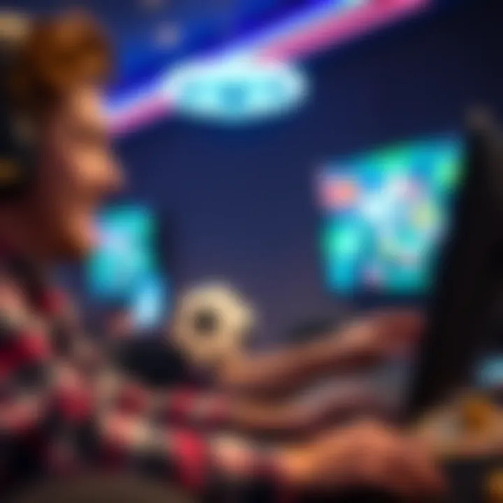 Satisfied Player Enjoying Online Gaming A satisfied player enjoying an online gaming experience