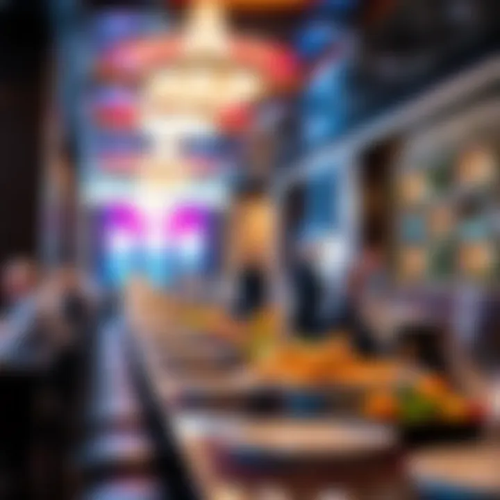 Elegant dining area featuring a selection of culinary delights