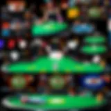 A collage of various poker game interfaces