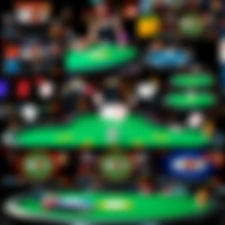 A collage of various poker game interfaces