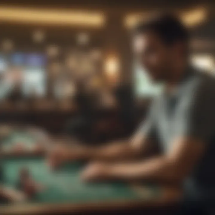 User engaging with sports betting features