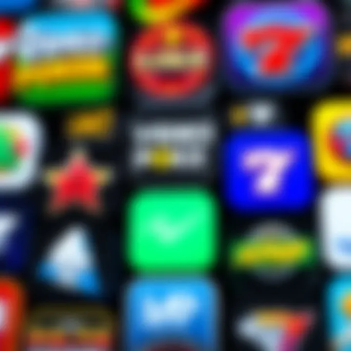 A montage of various video poker strategy app logos