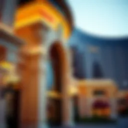 Elegant entrance of Wynn Las Vegas showcasing its architectural features