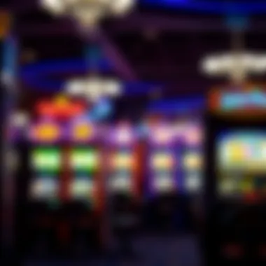 A vibrant display of slot machines with unique themes