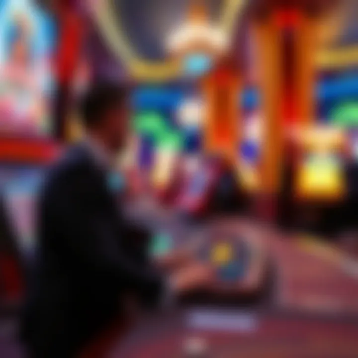 Interactive live dealer game in action