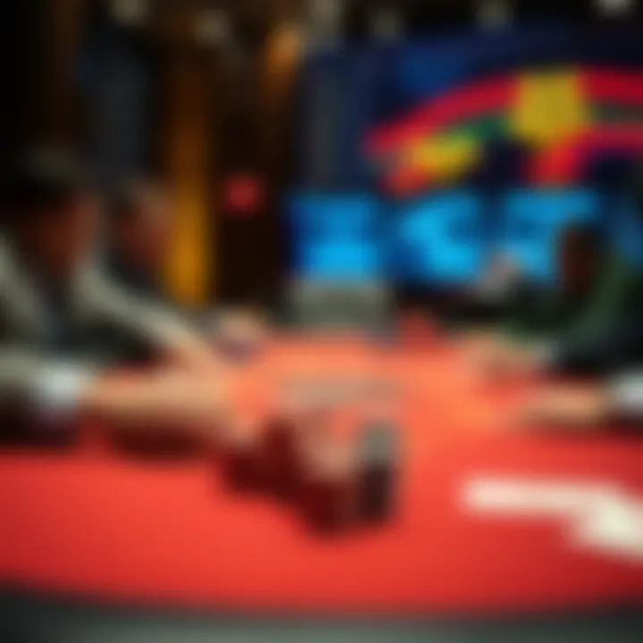 A strategic layout illustrating various betting strategies in poker.