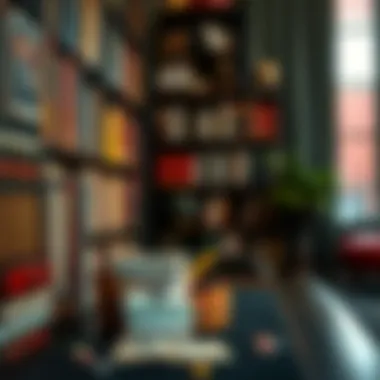 A bookshelf filled with gambling education resources