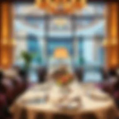 Exquisite dining setting featuring gourmet cuisine