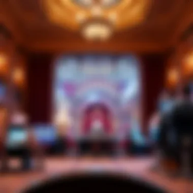 An ornate interior view highlighting the luxurious decor and ambiance of the venue