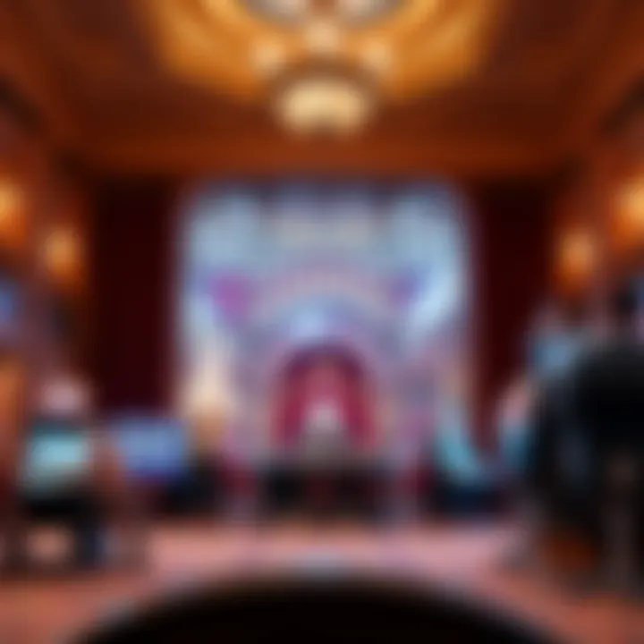 An ornate interior view highlighting the luxurious decor and ambiance of the venue