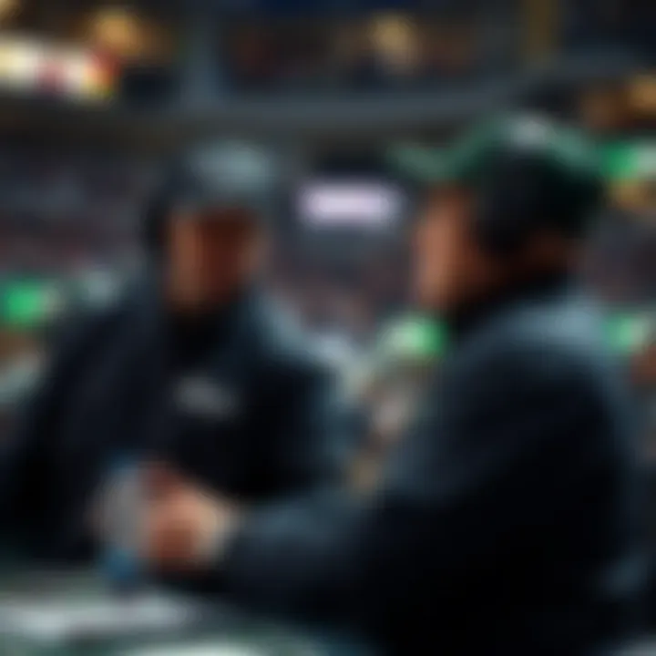 Coaching Strategies Impacting Success Coach strategizing during a game