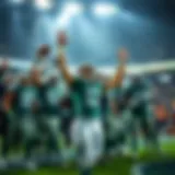 New York Jets team celebrating a touchdown