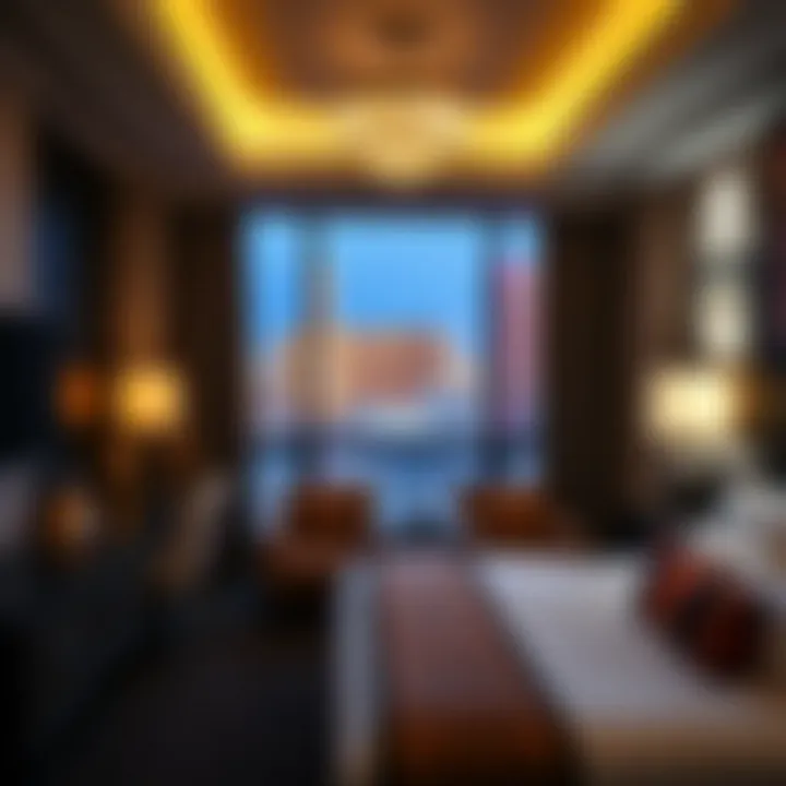 Luxurious suite with a view of the Las Vegas Strip