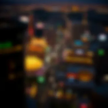 Aerial view of Las Vegas illustrating the impact of casinos