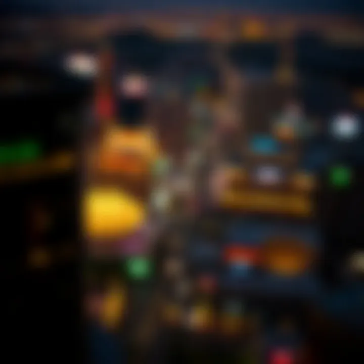 Aerial view of Las Vegas illustrating the impact of casinos