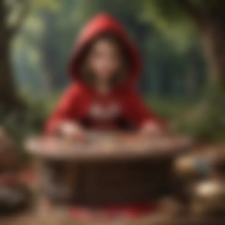 Visual representation of the Little Red Riding Hood game interface showcasing graphics and design.