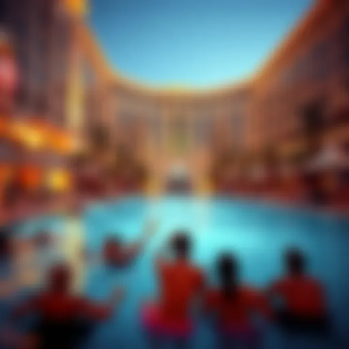 Entertainment at Mandalay Bay's vibrant pool area