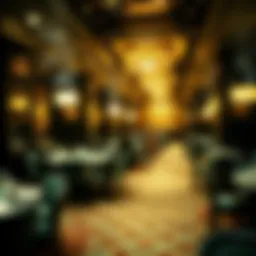 Elegant ambiance of Mandalay Bay smoking room