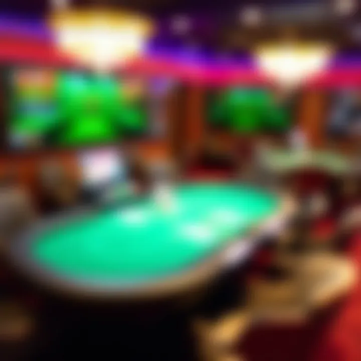 A serene online poker room interface