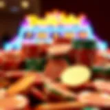 A vibrant array of colorful coins symbolizing the thrill of gaming.