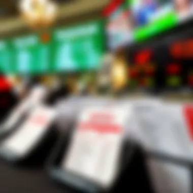 Diverse Betting Options at Meadowlands Display of various betting slips and options available for punters