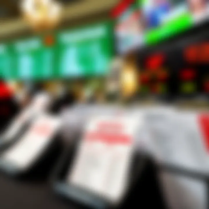 Diverse Betting Options at Meadowlands Display of various betting slips and options available for punters